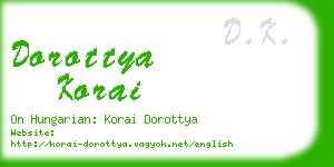 dorottya korai business card